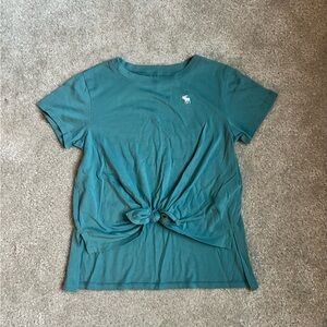 Abercrombie & Fitch Teal Knot Front T-Shirt